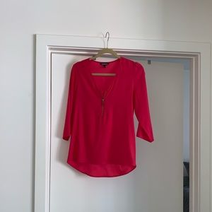 Express 3/4 sleeve pink blouse